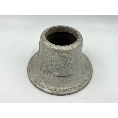 2279 - A WWII 1939-1945 R.A.F Benevolent Fund cast metal Victory bell cast with metal from German aircraft ... 