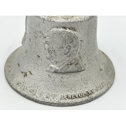 2279 - A WWII 1939-1945 R.A.F Benevolent Fund cast metal Victory bell cast with metal from German aircraft ... 