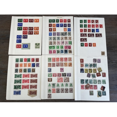 2281 - A collection of 19th century and later worldwide stamps to include penny reds, two pence blues etc.