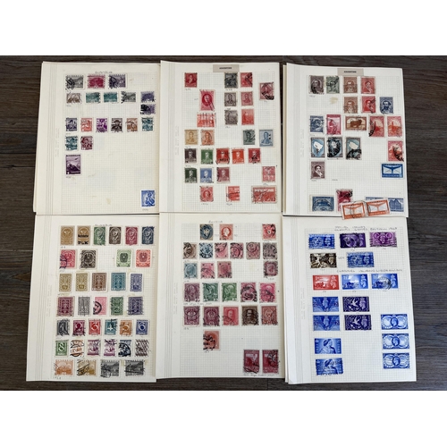 2281 - A collection of 19th century and later worldwide stamps to include penny reds, two pence blues etc.