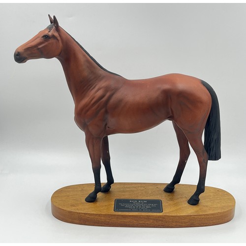 264 - A Beswick Connoisseur model of Red Rum on mahogany plinth - approx. 32cm high