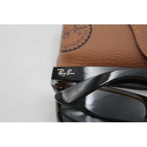 2382 - A pair of Ray-Ban Wayfarer brown tortoishell sunglasses with original case