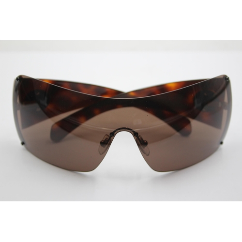 2384 - A pair of Versace brown tinted oversized frameless sunglasses