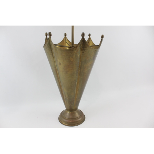 321 - A vintage French brass umbrella stand - approx. 60cm high x 30cm diameter