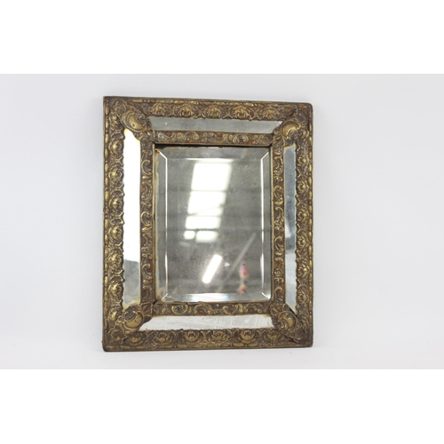 471 - A late 19th/early 20th century brass framed mirror - approx. 38cm high x 22cm wide