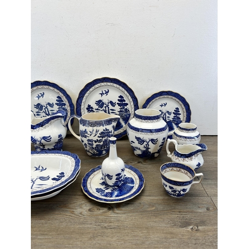 276 - A collection of Royal Doulton The Majestic Collection Booths Real Old Willow china together with a J... 