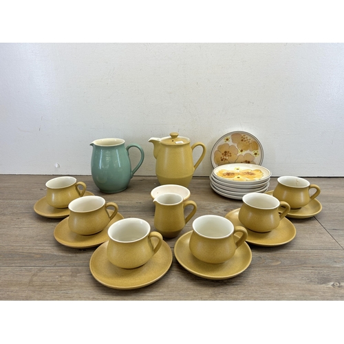 284 - A collection of Denby dinnerware to include Ode etc.