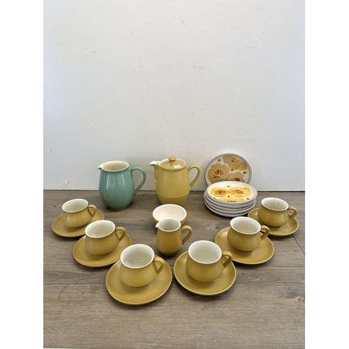 284 - A collection of Denby dinnerware to include Ode etc.