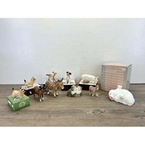 288 - Ten boxed and unboxed Beswick animal figurines to include Persian Kittens - model no. 1316, Ch. Wall... 