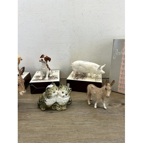 288 - Ten boxed and unboxed Beswick animal figurines to include Persian Kittens - model no. 1316, Ch. Wall... 