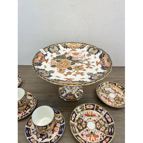 291 - Ten pieces of late 19th/early 20th century Royal Crown Derby Imari china to include 383 Kings Patter... 