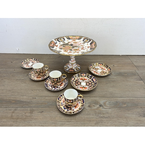 291 - Ten pieces of late 19th/early 20th century Royal Crown Derby Imari china to include 383 Kings Patter... 