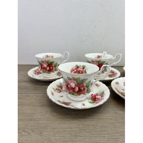 297 - Five Royal Albert bone china teacups and saucers