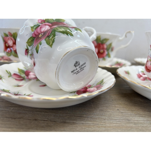 297 - Five Royal Albert bone china teacups and saucers