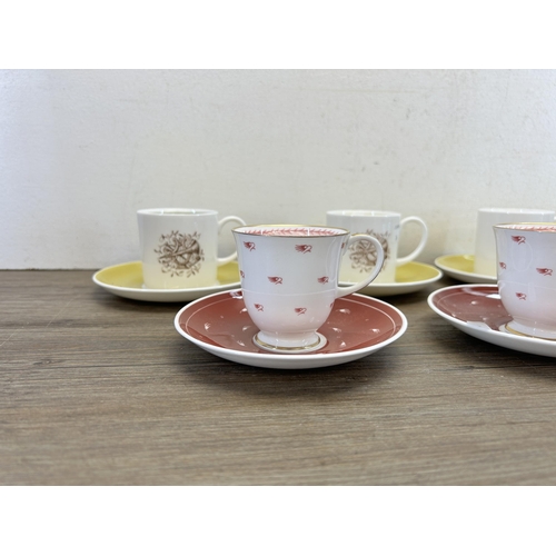 310 - Seven Susie Cooper coffee cups and saucers