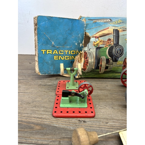 357 - A mid 20th century boxed Mamod T.E.1A traction engine with accessories