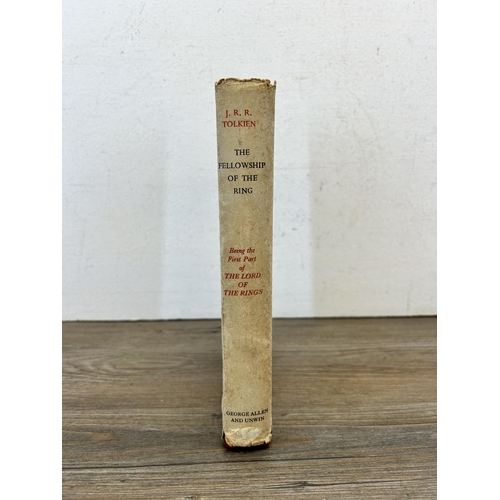 389 - A 1956 hardback fifth impression of The Fellowship of the Ring by J.R.R. Tolkien published by George... 