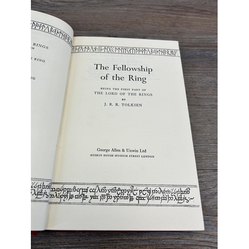 389 - A 1956 hardback fifth impression of The Fellowship of the Ring by J.R.R. Tolkien published by George... 