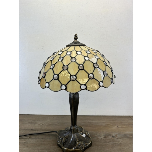 416 - A Tiffany style table lamp - 53cm high