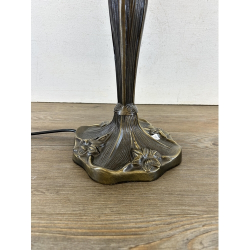 416 - A Tiffany style table lamp - 53cm high