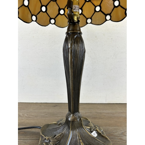 416 - A Tiffany style table lamp - 53cm high