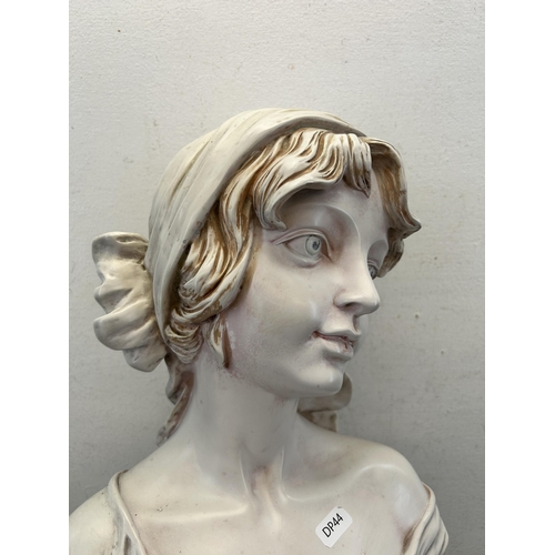 451 - A resin bust of a lady - approx. 47cm high