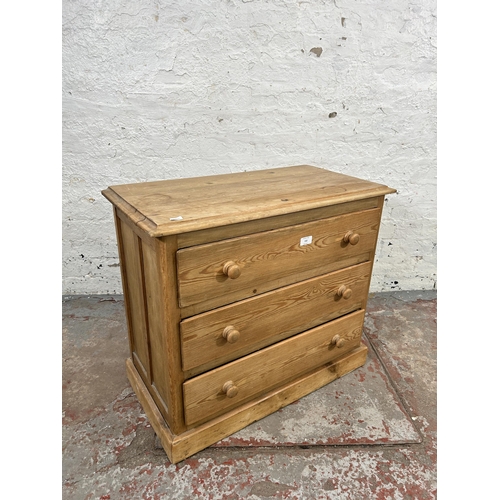 152 - A pine chest of three drawers