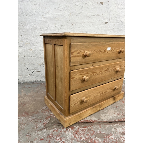 152 - A pine chest of three drawers