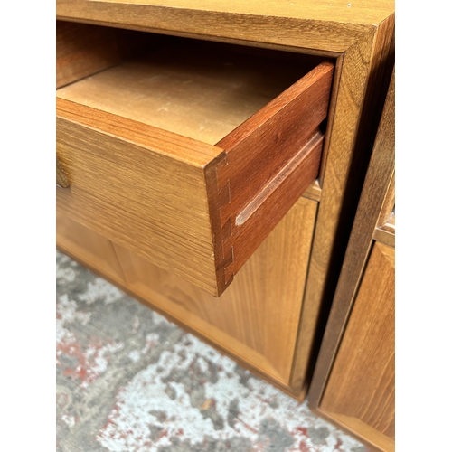 30 - A 1970s G Plan teak bookcase with single drawer and two lower cupboard doors - approx. 200cm high x ... 