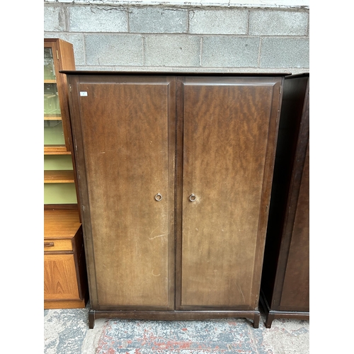 33 - A Stag Minstrel mahogany double wardrobe