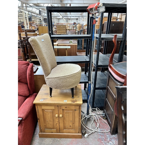 55 - Thirty one pieces of house clearance furniture to include mid 20th century teak bookcase, early 20th... 