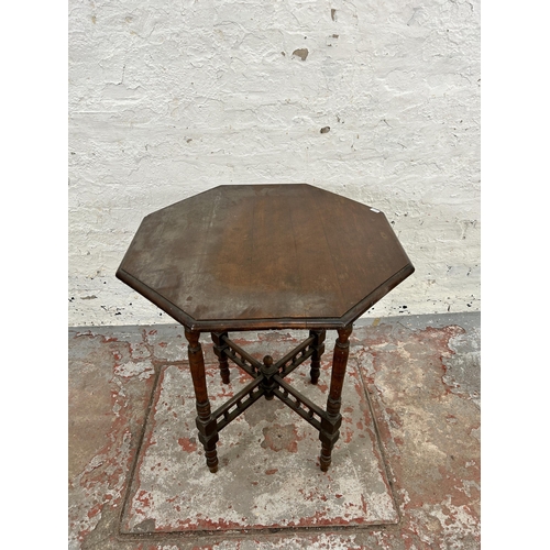 66 - An Edwardian mahogany octagonal occasional table