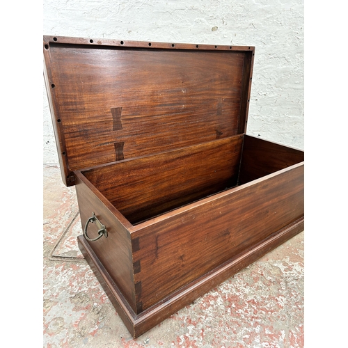 99 - A Victorian style mahogany blanket box