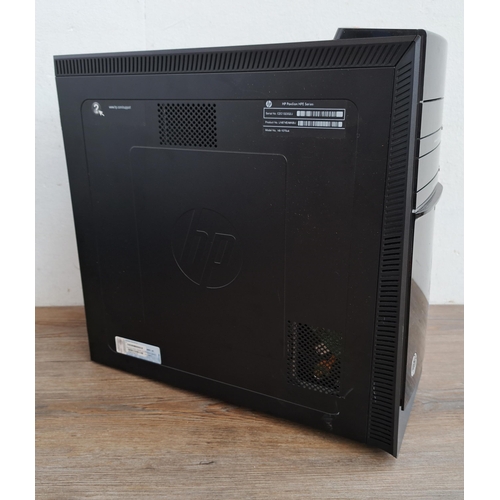 616 - One HP Pavilion HPE desktop computer with HP monitor, Espon V700 scanner and peripherals