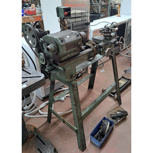 718 - A Box-Ford cast iron 240v lathe - approx. 135cm high x 100cm long