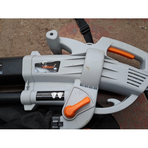 781 - Two items, one Jonsered HT21 petrol hedge cutter and one VonHaus 240v leaf blower