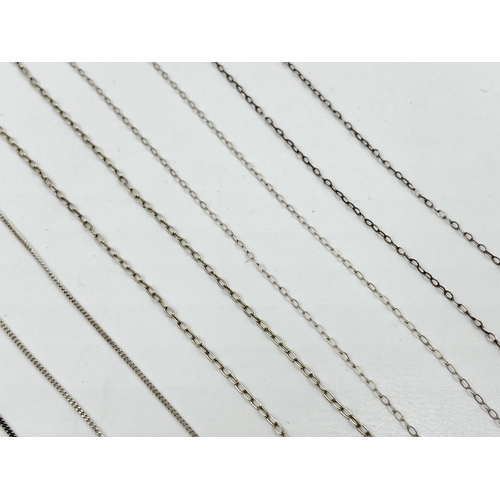 2153 - A collection of .925 silver necklaces - approx. gross weight 29g