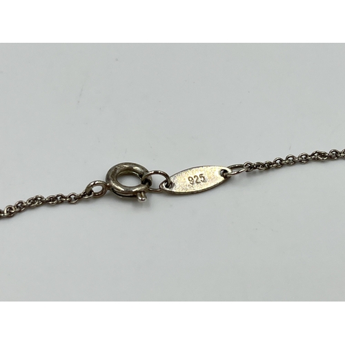 2176 - A Tiffany & Co .925 silver pendant necklace - approx. gross weight 8g