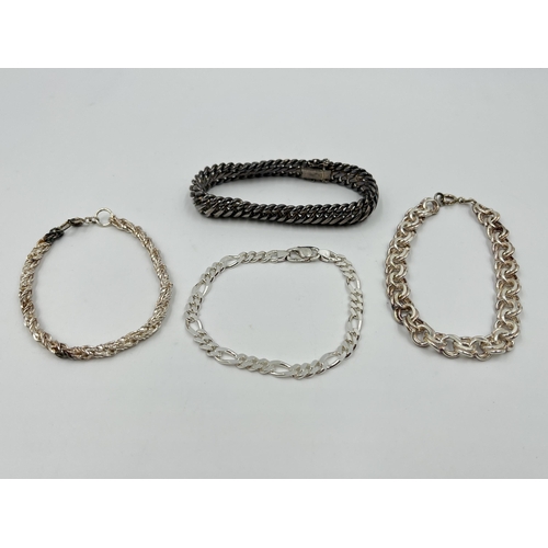 2232 - Four .925 silver bracelets - approx. gross weight 65 grams