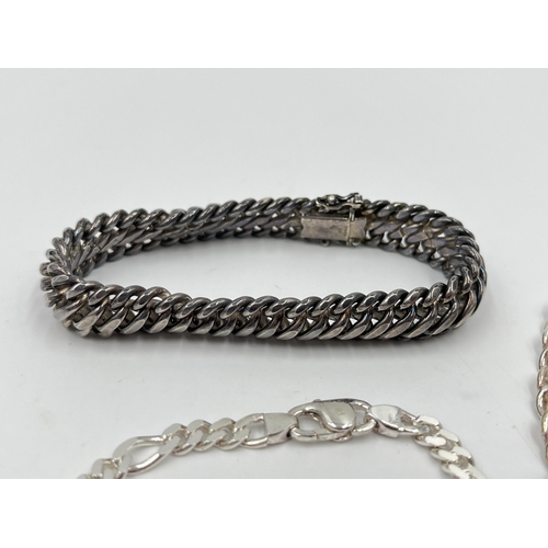 2232 - Four .925 silver bracelets - approx. gross weight 65 grams