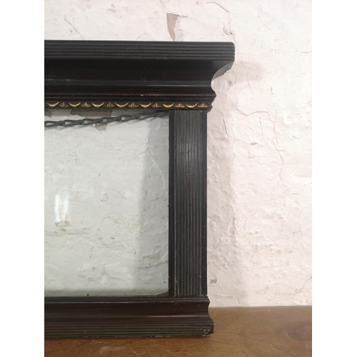 219 - A 19th century ebonised tabernacle picture frame - approx. 30cm high x 49cm wide