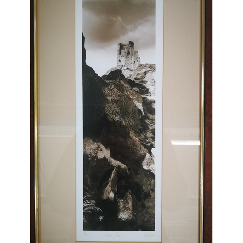 221 - Six framed signed black and white photographs to include Mow Cop limited edition no. 1/75, Sunrise o... 