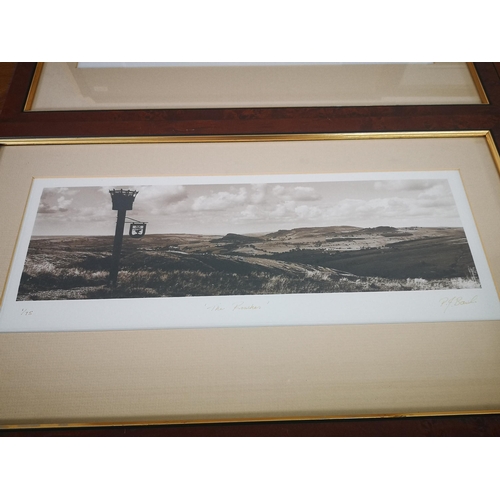 221 - Six framed signed black and white photographs to include Mow Cop limited edition no. 1/75, Sunrise o... 