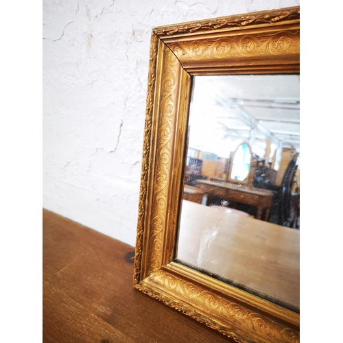 227 - A 19th century gilt framed wall mirror - approx. 31cm high x 49cm wide