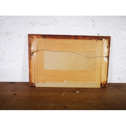 227 - A 19th century gilt framed wall mirror - approx. 31cm high x 49cm wide