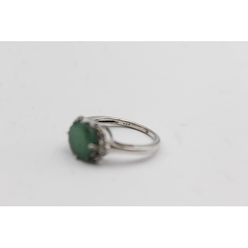 2196 - Two TGGC .925 silver gemstone dress rings - approx. gross weight 7g