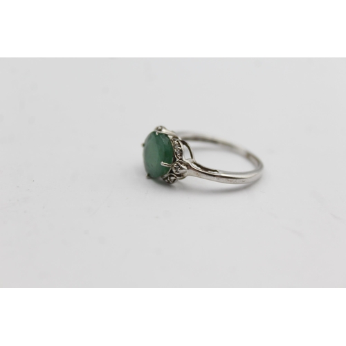 2196 - Two TGGC .925 silver gemstone dress rings - approx. gross weight 7g