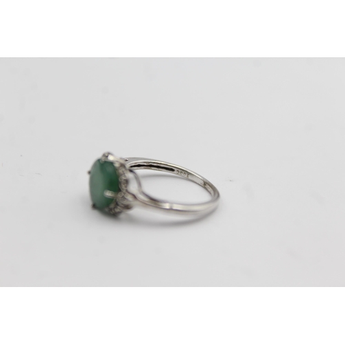 2196 - Two TGGC .925 silver gemstone dress rings - approx. gross weight 7g