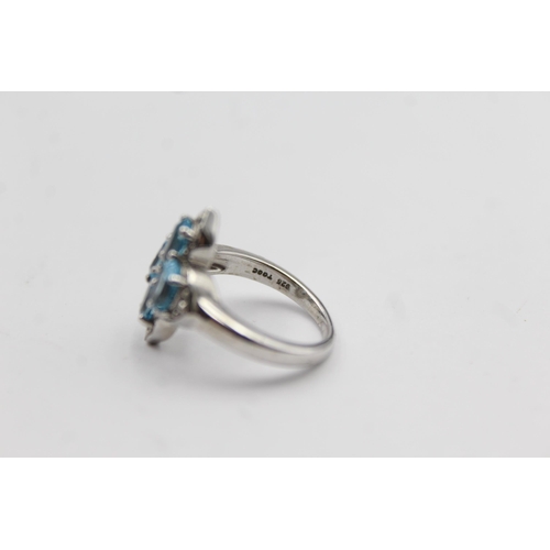 2199 - Two TGGC .925 silver gemstone dress rings - approx. gross weight 8g