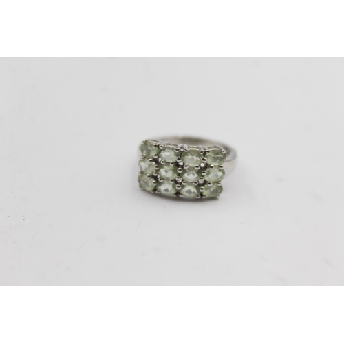 2205 - Two TGGC .925 silver gemstone dress rings - approx. gross weight 6g